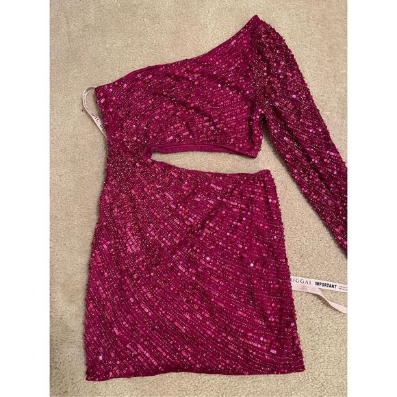 Ieena Duggal 24016 - One Sleeve Beaded Prom Dress NEW - Picture 7 of 9